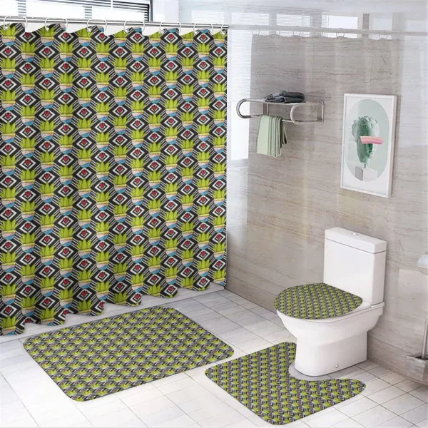 Plants Pots Love Theme on a shower curtain