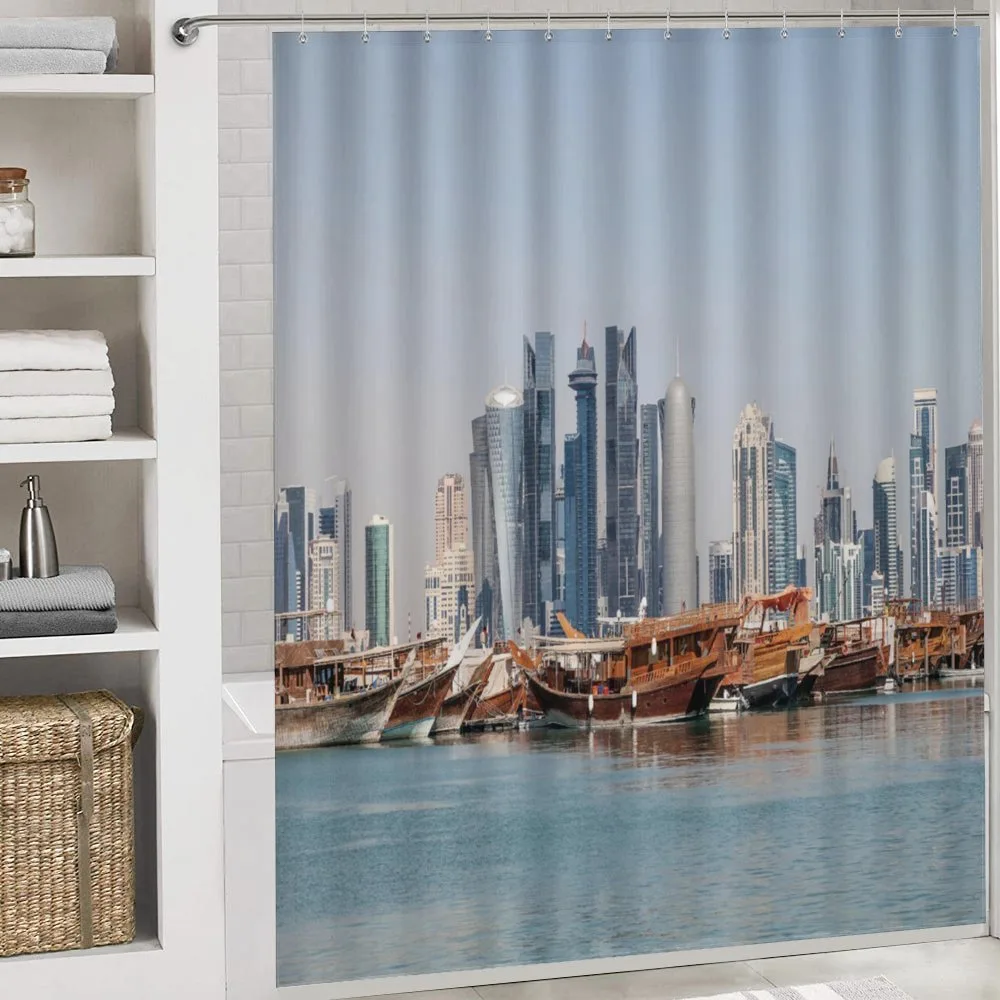 Qatar City Dhow Ships — Detail 4