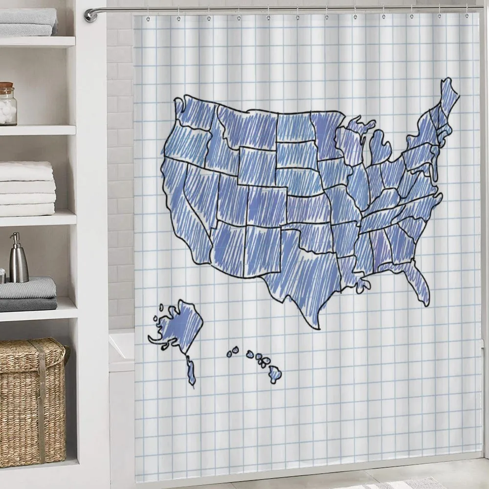 Sketchy US Map Doodle Style — Detail 4