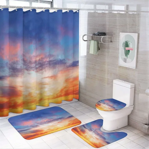 Sunset Cloudscape Sky on a shower curtain