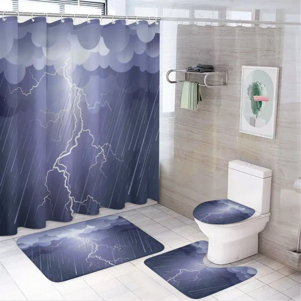 Thunderstorm Dark Clouds on a shower curtain