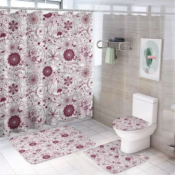 Vibrant Baroque on a shower curtain