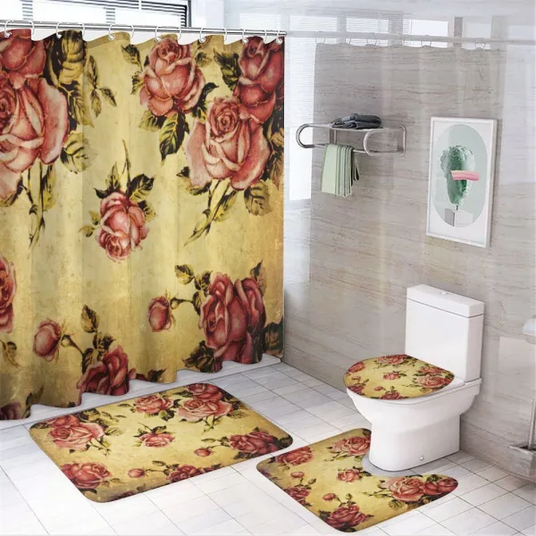 Victorian Style Pattern on a shower curtain