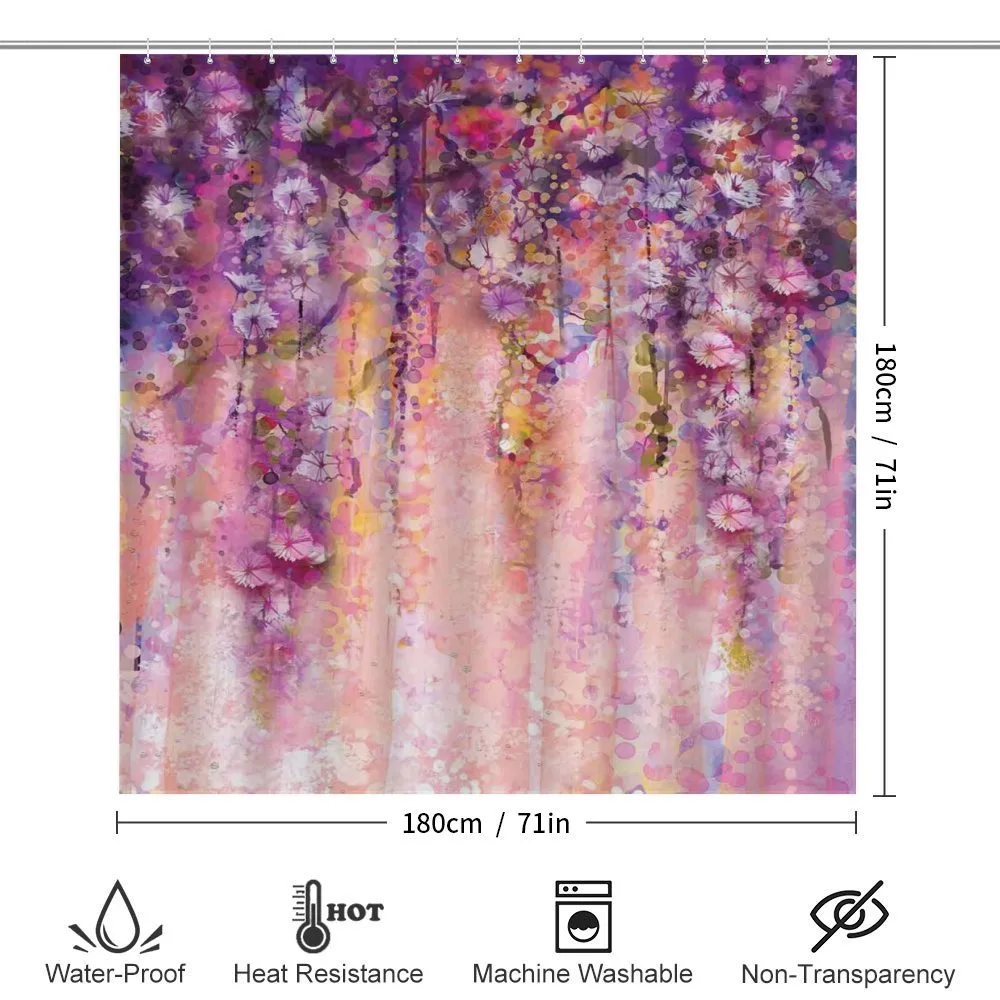 Watercolor Wisteria Blooms — Detail 2