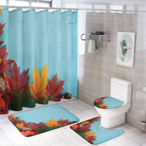 Canadian Maple Foliage on a shower curtain