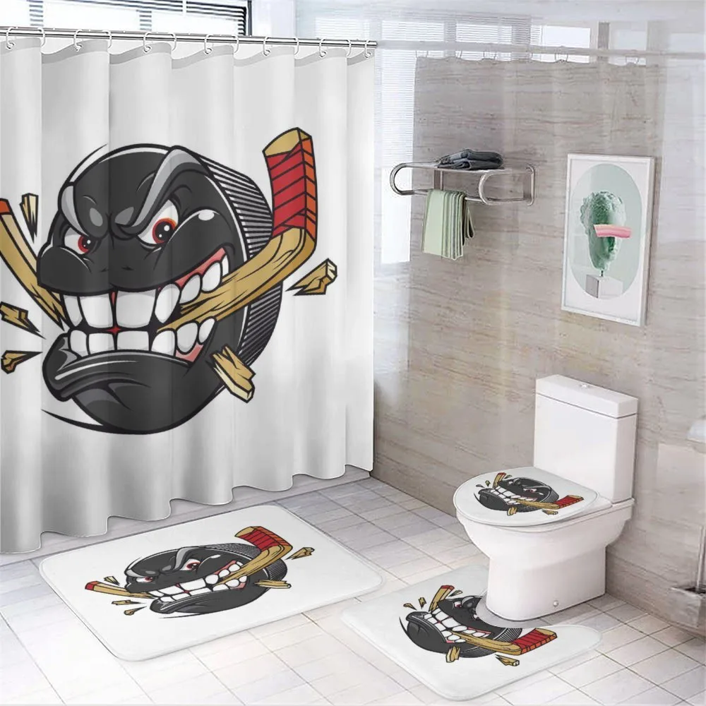 Cartoon Puck Bites Stick — Your design