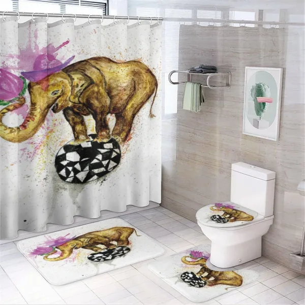 Giant Animal Flowers on a shower curtain
