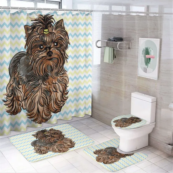 Hair Buckle on Chevron on a shower curtain