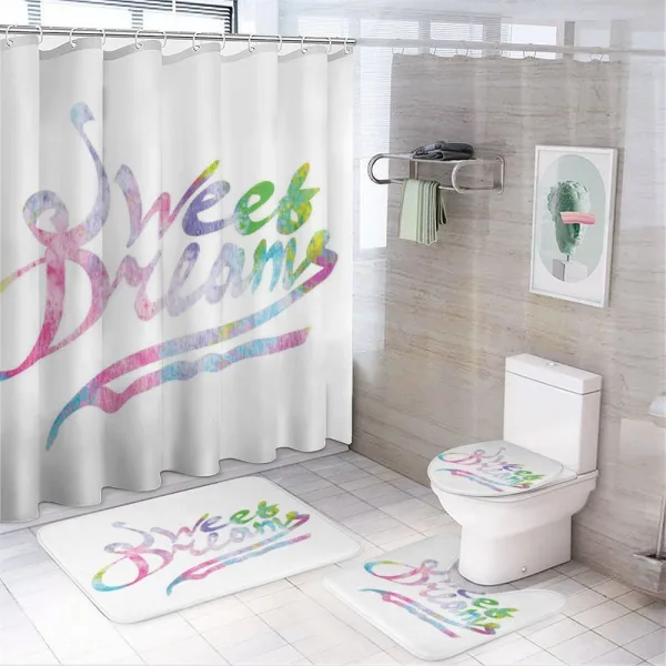 Happiness Youth Themes on a shower curtain