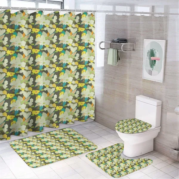 Lively Colored Summer Blooms on a shower curtain