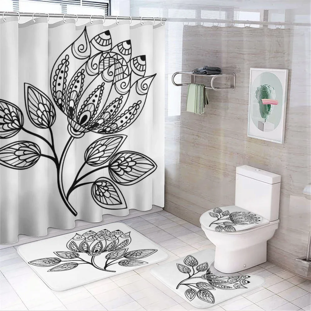 Monochrome Floral Pattern — Your design