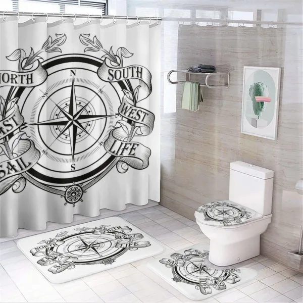 Navigation Device Sail on a shower curtain
