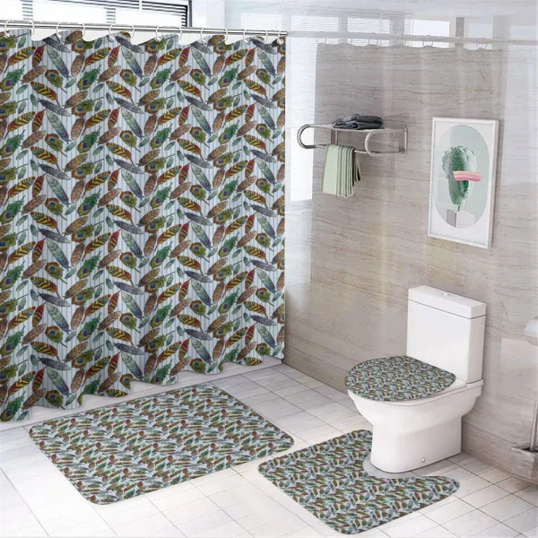 Peacock Tribal on a shower curtain
