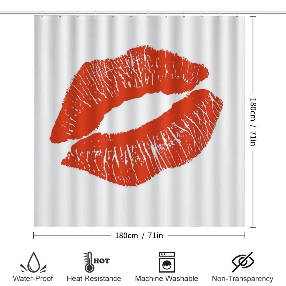 Red Lips Kiss Mark Grunge — Detail 2