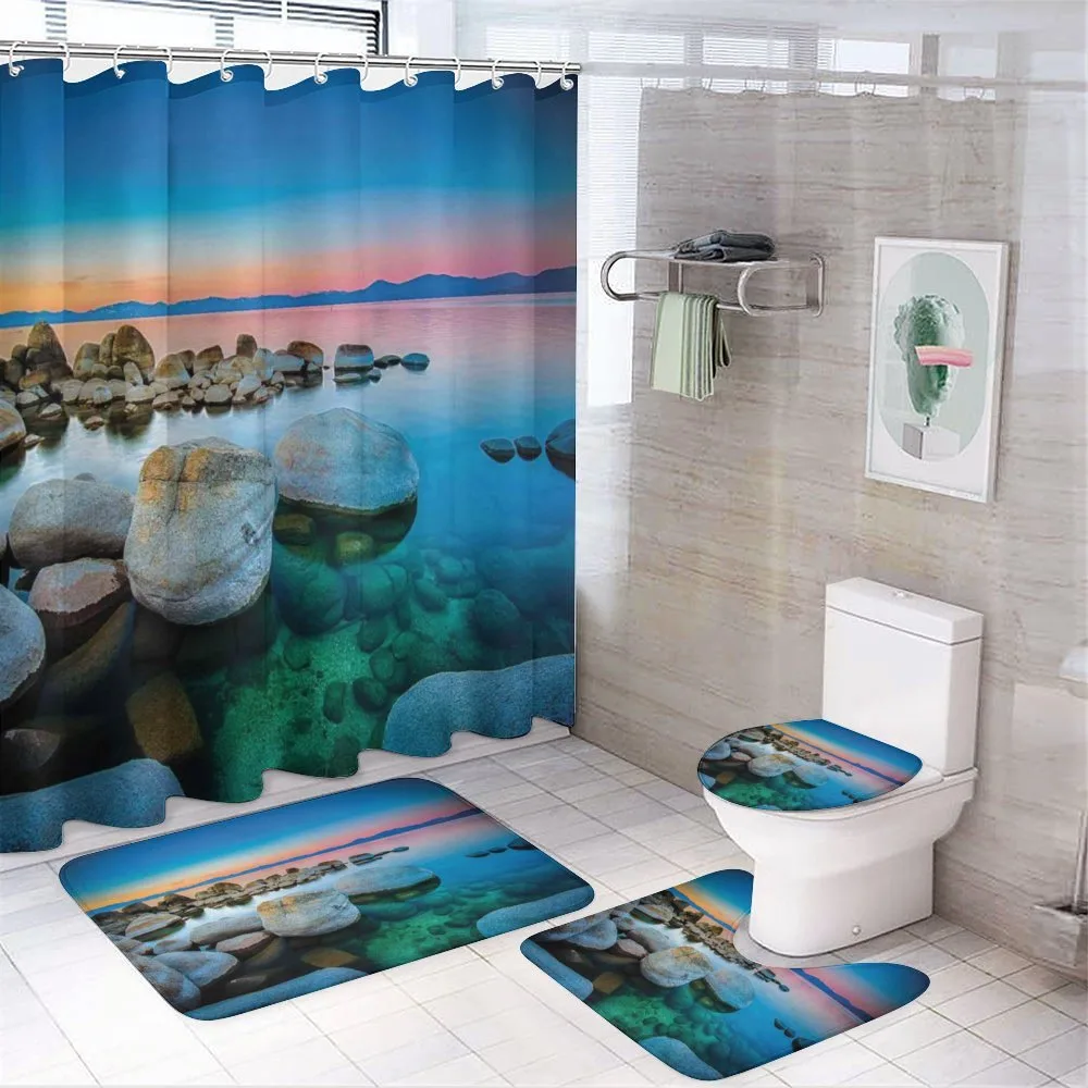 Stones Sunset View over Water — Your design