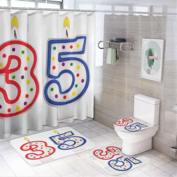 Surprise Candles on a shower curtain