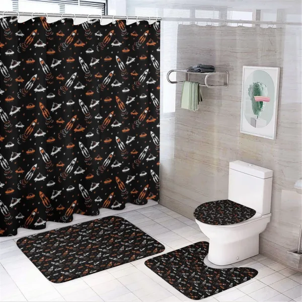 Traveling into the Cosmos on a shower curtain