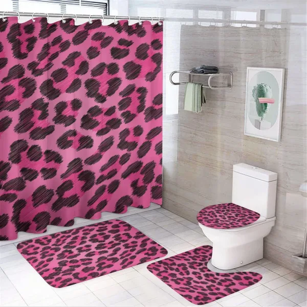 Vibrant Leopard Skin on a shower curtain