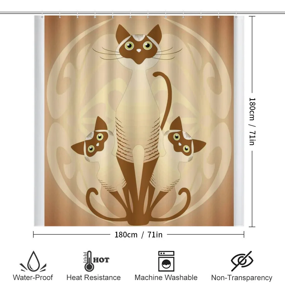 3 Siamese Cats — Detail 2