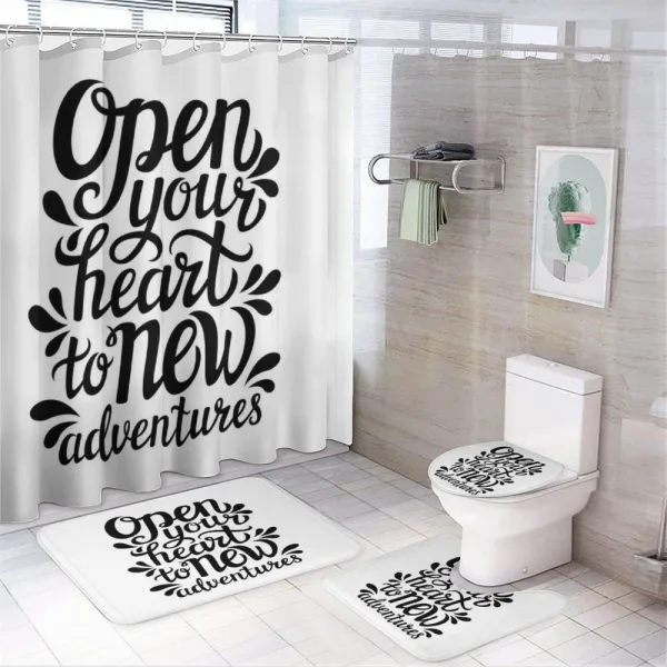 60s Inspired Design on a shower curtain