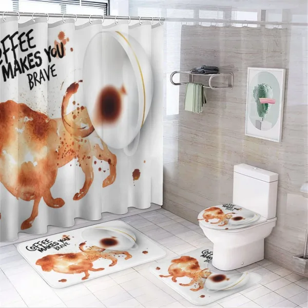 Be Brave Wild Lion on a shower curtain