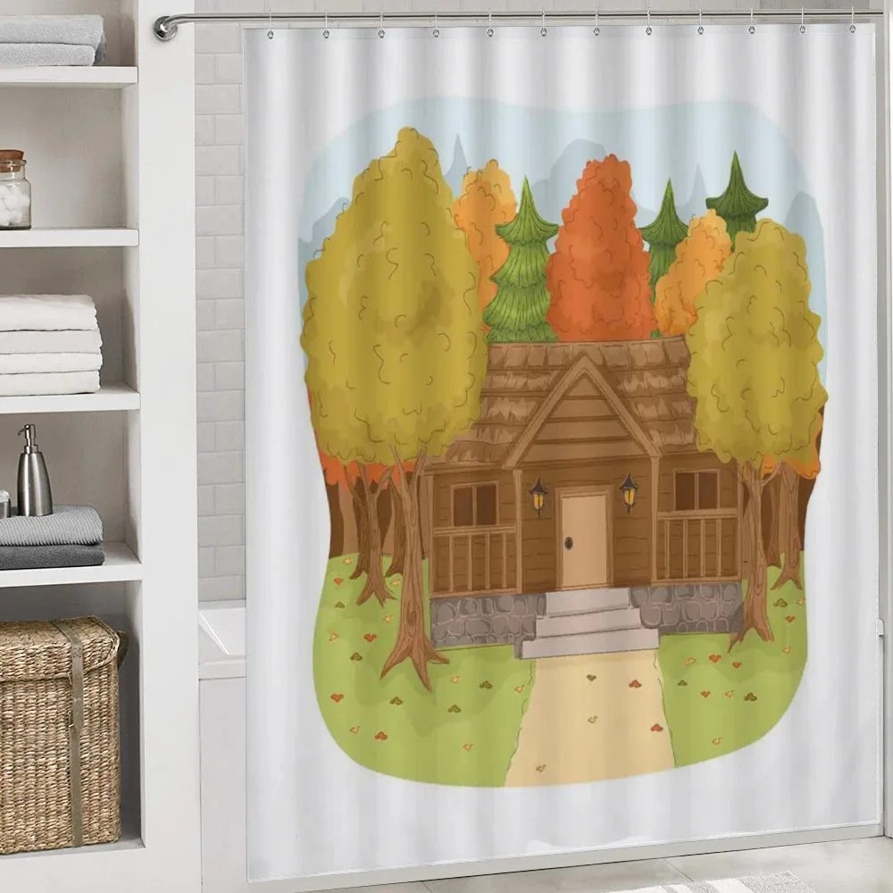 Cabin in the Autumn Forest — Detail 4