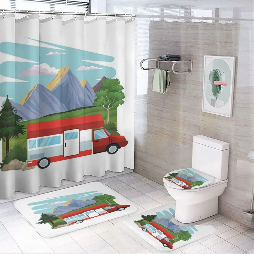 Caravan Forest Nature Scenery — Your design