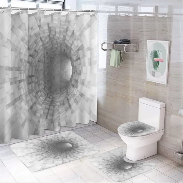 Digital Space Field on a shower curtain