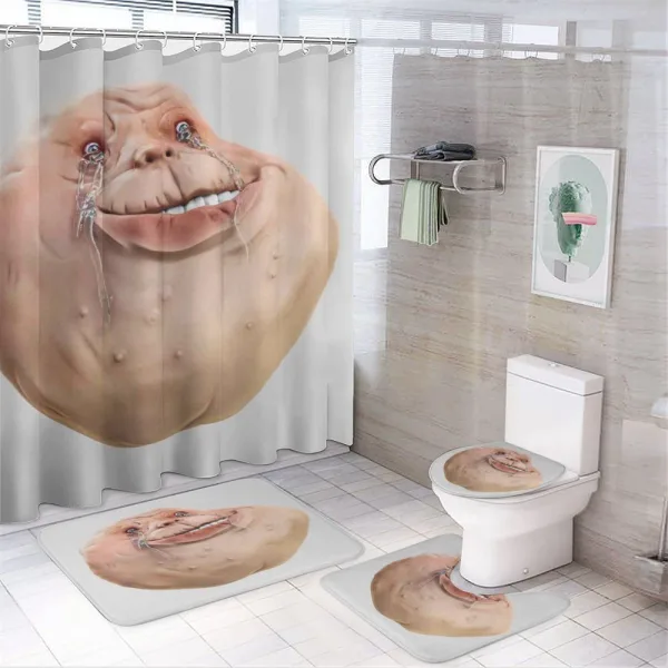 Forever Alone Meme Emoji on a shower curtain