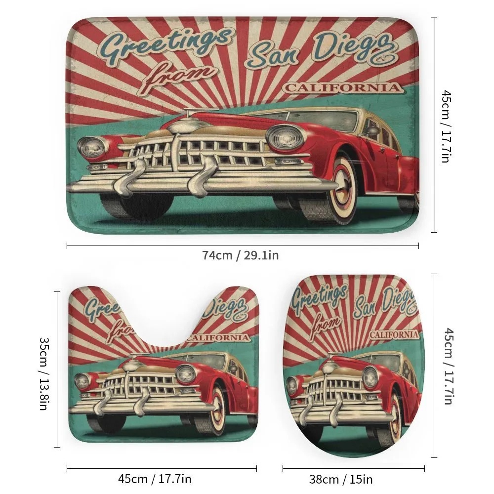 Greetings Words Retro Car — Detail 1