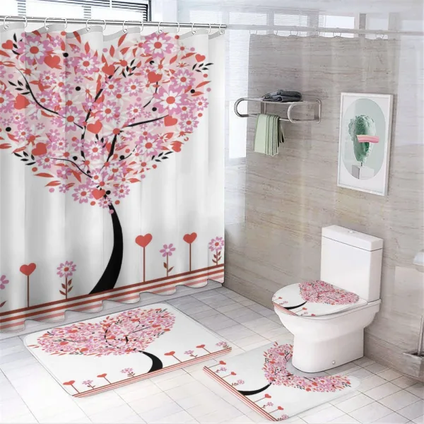Heart Shaped Tree on a shower curtain