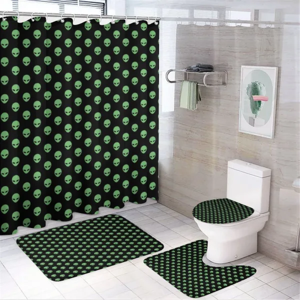 Martian Design on a shower curtain