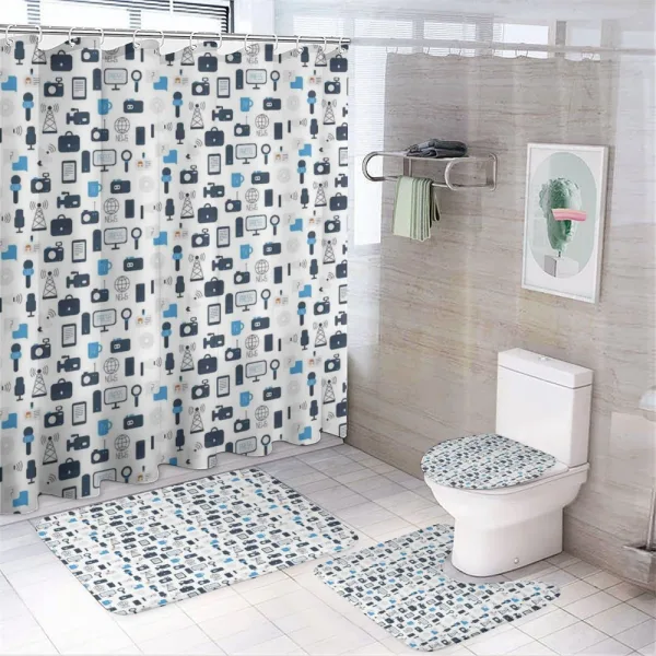 Media TV on a shower curtain