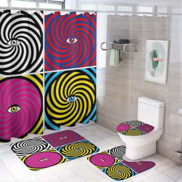 Pop Art Hypnotic on a shower curtain