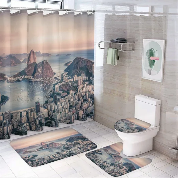 Rio de Janeiro Beach on a shower curtain