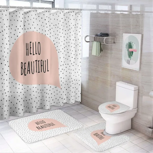 Romantic Message Pastel on a shower curtain