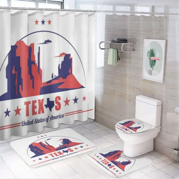 State Map Cowboy on a shower curtain
