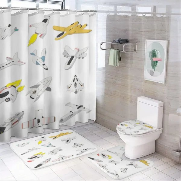 Traveling into the Space on a shower curtain
