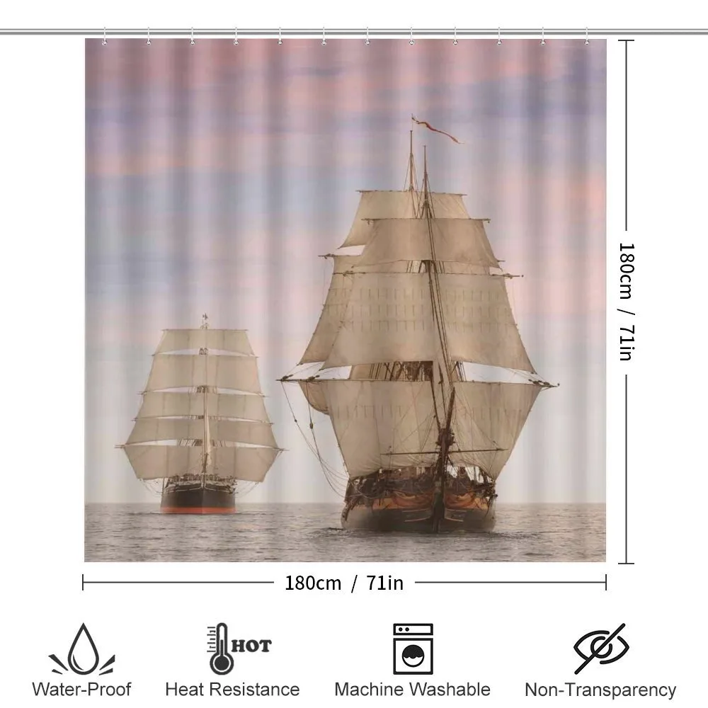 Wooden Sailing Ship Waves — Detail 2