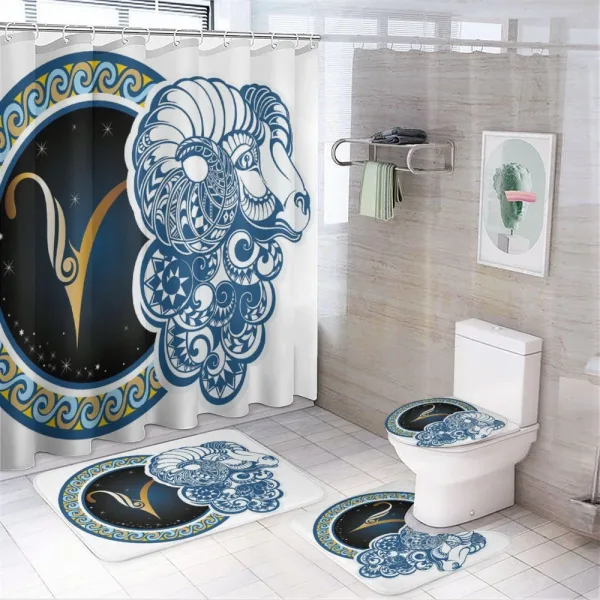 Astrology Aries Sign on a shower curtain