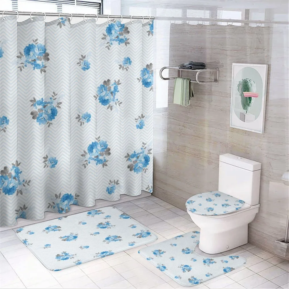 Blue Color Romantic Flower — Your design