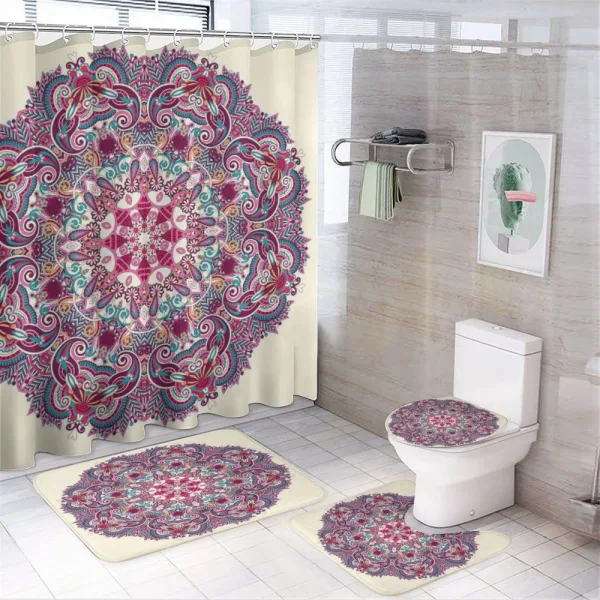 Boho Floral on a shower curtain