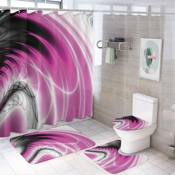 Digital Energy on a shower curtain