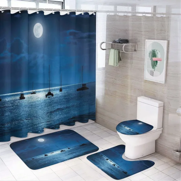 Dramatic Nighttime Sky on a shower curtain