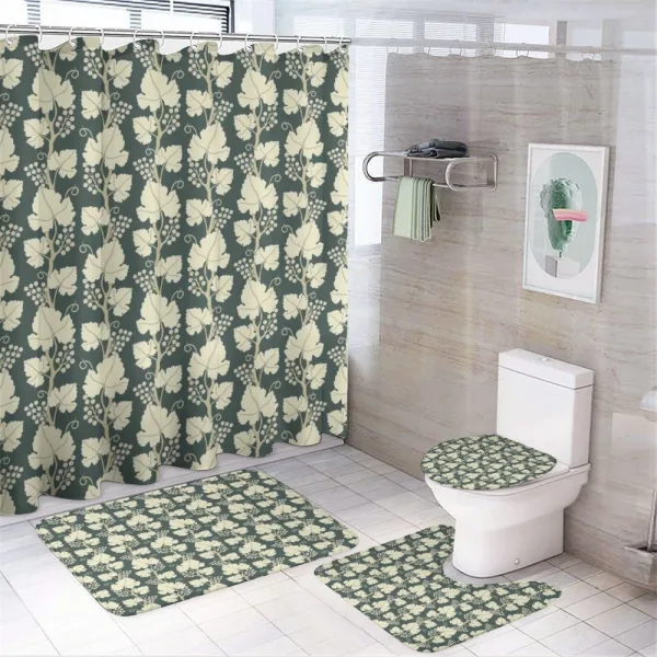 Floral Farming Pattern on a shower curtain
