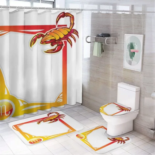 Frame on a shower curtain