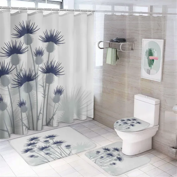 Gardening Theme Flowers on a shower curtain