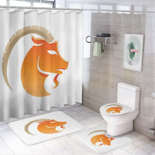 Goat Design on a shower curtain