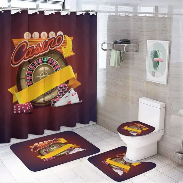 Leisure Time Activities on a shower curtain