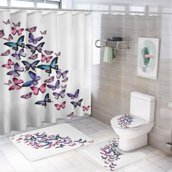 Many Butterflies on a shower curtain